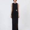 Ärmelloses Kleid aus Stretch-Jersey, schwarz Ärmelloses Kleid aus Stretch-Jersey, schwarz