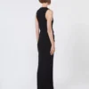 Ärmelloses Kleid aus Stretch-Jersey, schwarz Ärmelloses Kleid aus Stretch-Jersey, schwarz