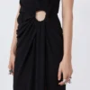 Ärmelloses Kleid aus Stretch-Jersey, schwarz Ärmelloses Kleid aus Stretch-Jersey, schwarz
