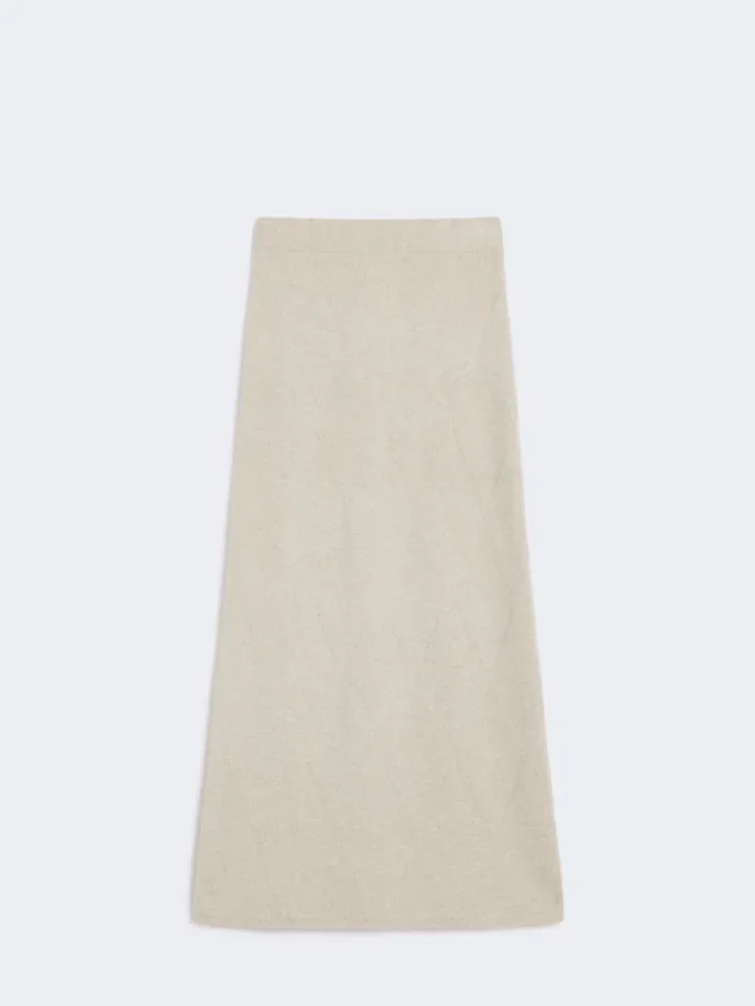 Rock aus Argyle-Kaschmirgarn, beige Rock aus Argyle-Kaschmirgarn, beige