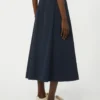 Rock aus Funktionsstoff und Jersey, marineblau Rock aus Funktionsstoff und Jersey, marineblau