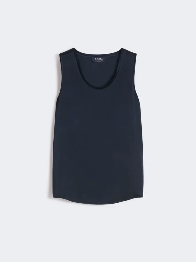 Satin-Oberteil, mitternachtsblau Satin-Oberteil, mitternachtsblau
