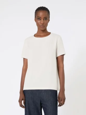 Satin-T-Shirt, natur