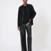 Satin-T-Shirt, schwarz Satin-T-Shirt, schwarz