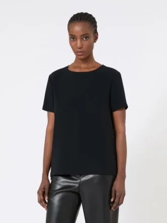 Satin-T-Shirt, schwarz Satin-T-Shirt, schwarz