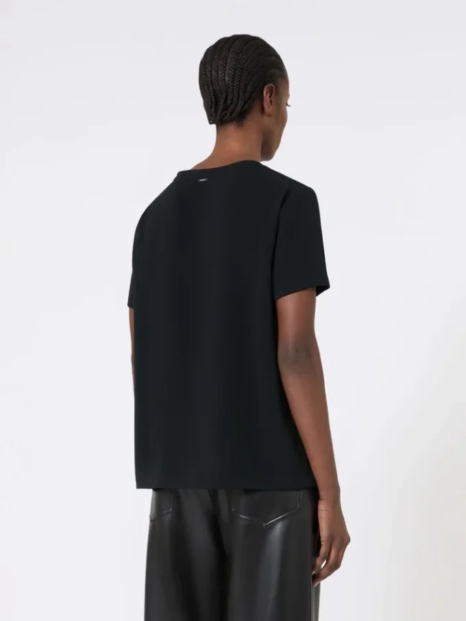Satin-T-Shirt, schwarz Satin-T-Shirt, schwarz