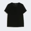 Satin-T-Shirt, schwarz Satin-T-Shirt, schwarz