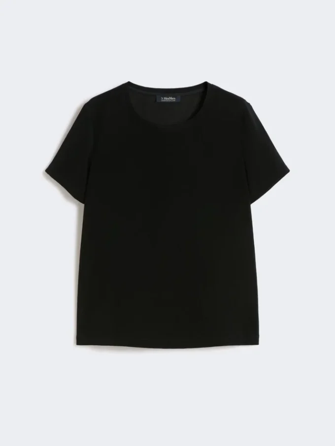 Satin-T-Shirt, schwarz Satin-T-Shirt, schwarz