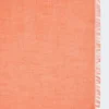 Schal aus Baumwolle, Modal und Kaschmir-Jacquard, korallenrot