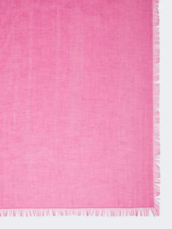Schal aus Baumwolle, Modal und Kaschmir mit Jacquardmuster, in leuchtendem Pink Schal aus Baumwolle, Modal und Kaschmir mit Jacquardmuster, in leuchtendem Pink