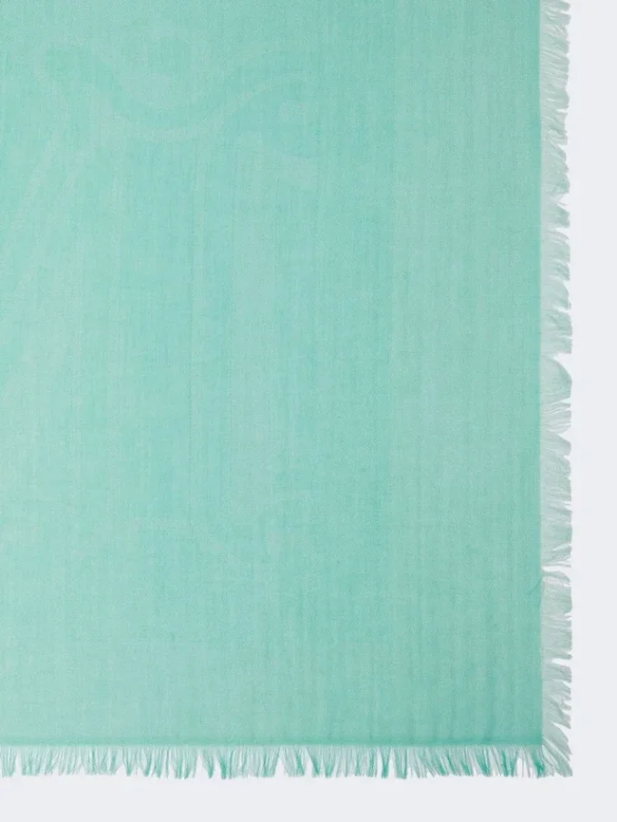 Schal aus Baumwolle, Modal und Kaschmir mit Jacquardmuster, pastellgrün Schal aus Baumwolle, Modal und Kaschmir mit Jacquardmuster, pastellgrün