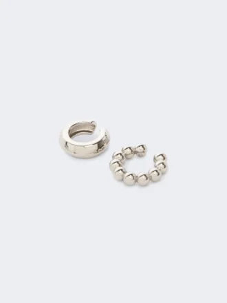 Set aus zwei Ohrklemmen, silber Set aus zwei Ohrklemmen, silber
