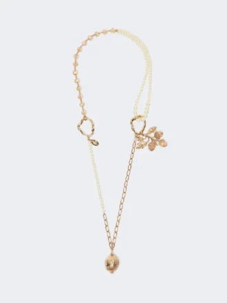Set mit Anhängern und Kristallen, Gold Set mit Anhängern und Kristallen, Gold