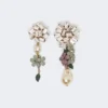 Set mit Blumen- und Kristalldetails, gold Set mit Blumen- und Kristalldetails, gold