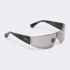 Shield-Sonnenbrille, schwarz Shield-Sonnenbrille, schwarz