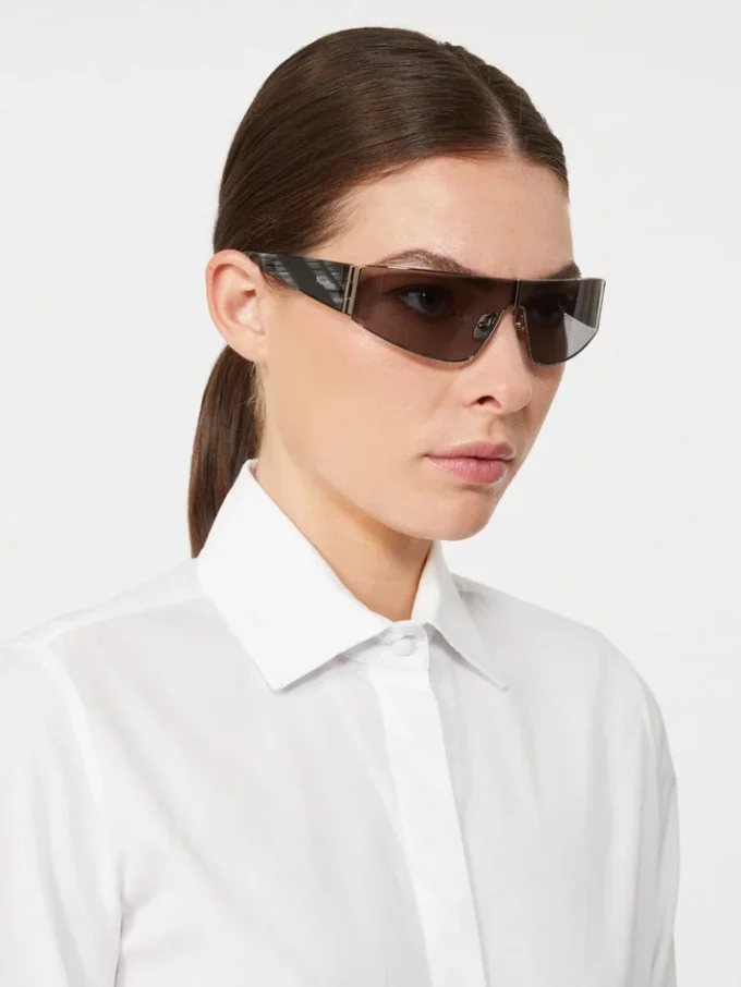 Shield-Sonnenbrille, schwarz Shield-Sonnenbrille, schwarz