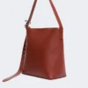 Shopper-Tasche aus Leder mit S-Schnalle, rostrot Shopper-Tasche aus Leder mit S-Schnalle, rostrot