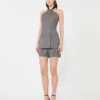 Shorts aus Gabardine-Wolle, mittelgrau Shorts aus Gabardine-Wolle, mittelgrau