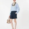 Shorts aus Leinen im Korbgeflecht-Look, mitternachtsblau Shorts aus Leinen im Korbgeflecht-Look, mitternachtsblau