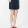 Shorts aus Leinen im Korbgeflecht-Look, mitternachtsblau Shorts aus Leinen im Korbgeflecht-Look, mitternachtsblau