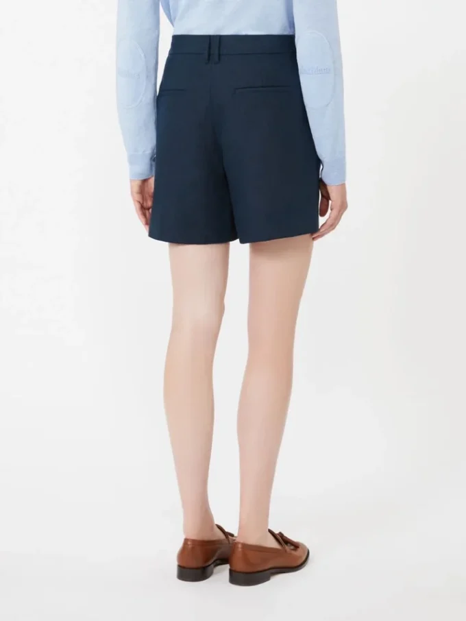 Shorts aus Leinen im Korbgeflecht-Look, mitternachtsblau Shorts aus Leinen im Korbgeflecht-Look, mitternachtsblau