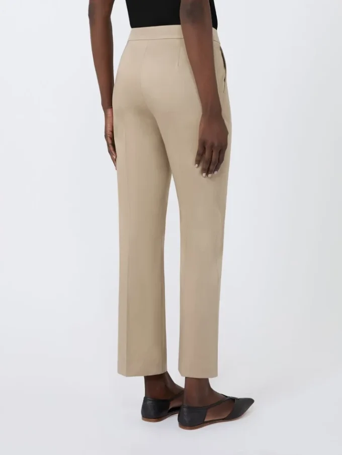 Slim-Fit-Hose aus Baumwollsatin, khaki Slim-Fit-Hose aus Baumwollsatin, khaki