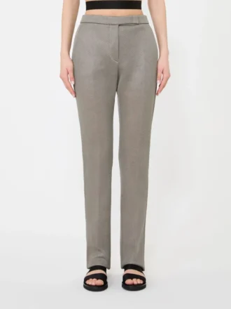 Slim-Fit-Hose aus Jersey-Mesh, mittelgrau Slim-Fit-Hose aus Jersey-Mesh, mittelgrau