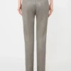 Slim-Fit-Hose aus Jersey-Mesh, mittelgrau