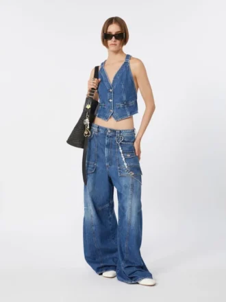 Slim-Fit-Jeansweste, Mitternachtsblau