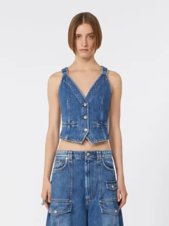 Slim-Fit-Jeansweste, Mitternachtsblau