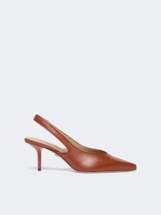 Slingbacks aus Nappaleder, rostrot