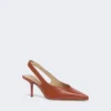 Slingbacks aus Nappaleder, rostrot Slingbacks aus Nappaleder, rostrot