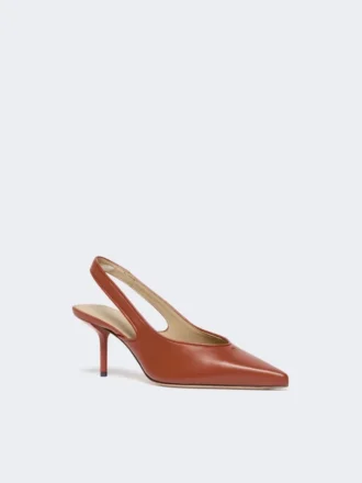 Slingbacks aus Nappaleder, rostrot