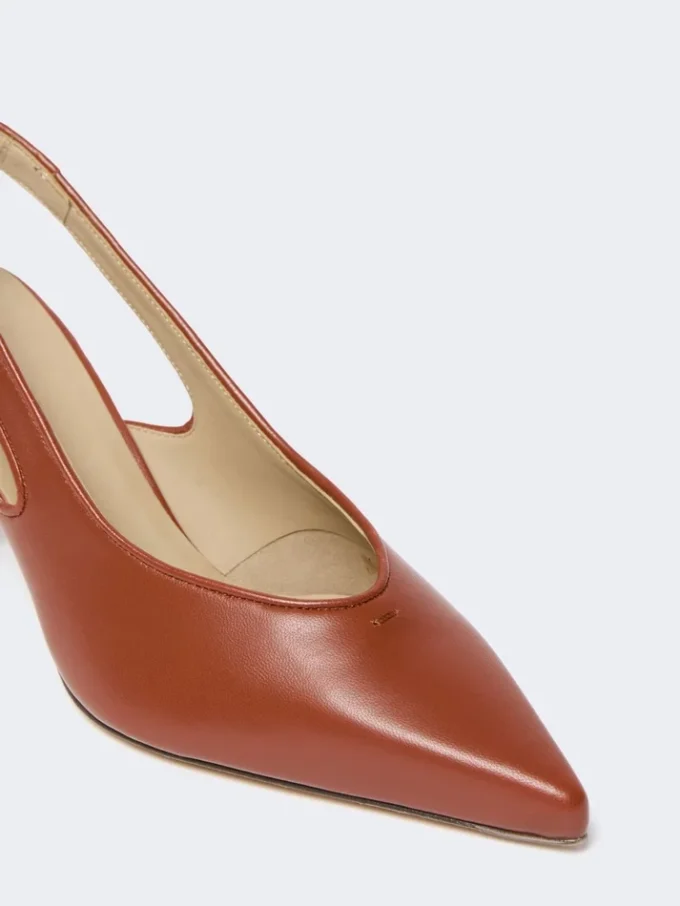 Slingbacks aus Nappaleder, rostrot Slingbacks aus Nappaleder, rostrot