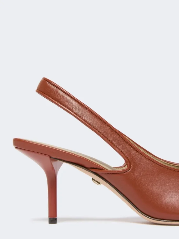 Slingbacks aus Nappaleder, rostrot Slingbacks aus Nappaleder, rostrot