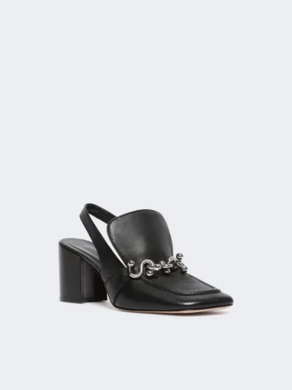 Slingbacks aus Nappaleder, schwarz