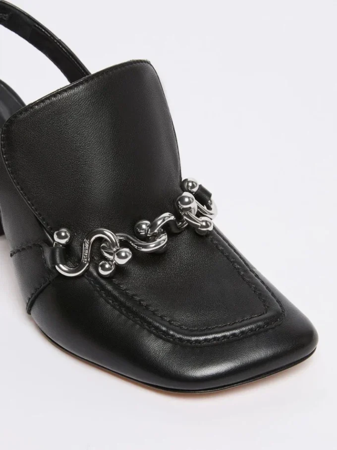 Slingbacks aus Nappaleder, schwarz Slingbacks aus Nappaleder, schwarz