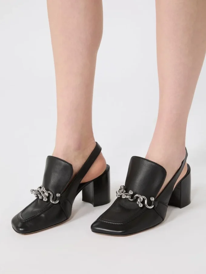 Slingbacks aus Nappaleder, schwarz Slingbacks aus Nappaleder, schwarz