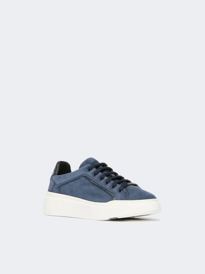 Sneaker aus Wildleder, ultramarinblau