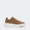 Sneaker aus Wildleder und Teddy-Stoff, haselnussbraun Sneaker aus Wildleder und Teddy-Stoff, haselnussbraun