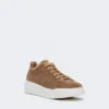 Sneaker aus Wildleder und Teddy-Stoff, haselnussbraun Sneaker aus Wildleder und Teddy-Stoff, haselnussbraun