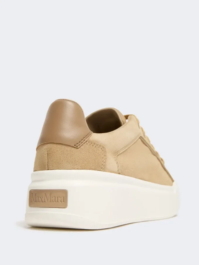 Sneakers aus Wildleder, sandfarben