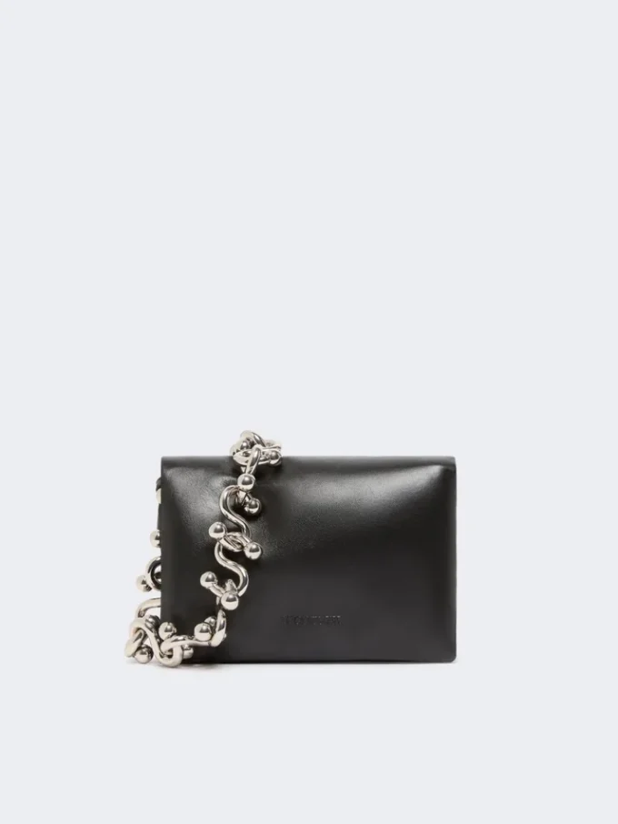 Soffy Mini-Tasche aus gepolstertem Nappaleder, schwarz Soffy Mini-Tasche aus gepolstertem Nappaleder, schwarz