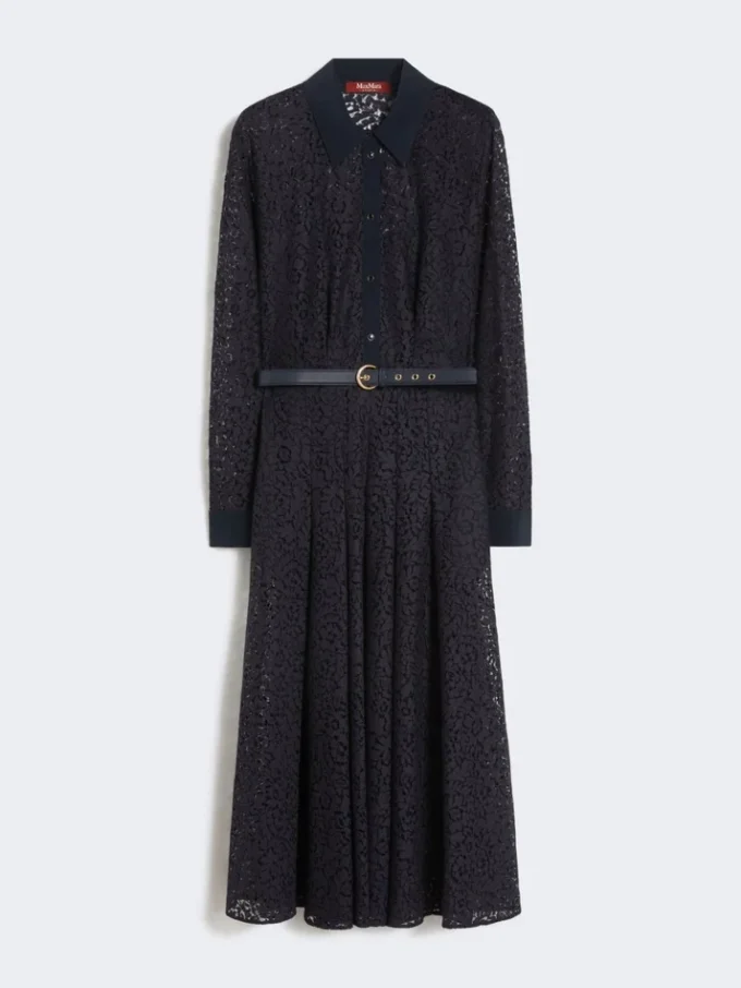 Spitzenhemdkleid, marineblau