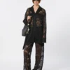 Blumen-Spitzenjacke, schwarz Blumen-Spitzenjacke, schwarz