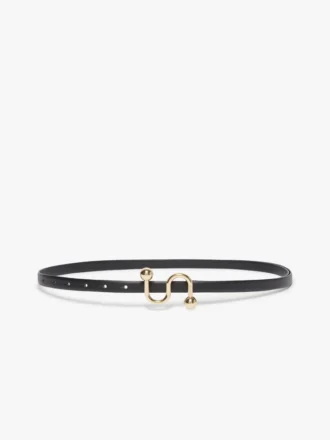 Sportmax-Monogramm-Gürtel mit Schnalle, schwarz