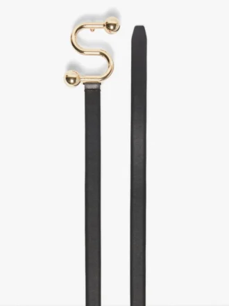 Sportmax-Monogramm-Gürtel mit Schnalle, schwarz