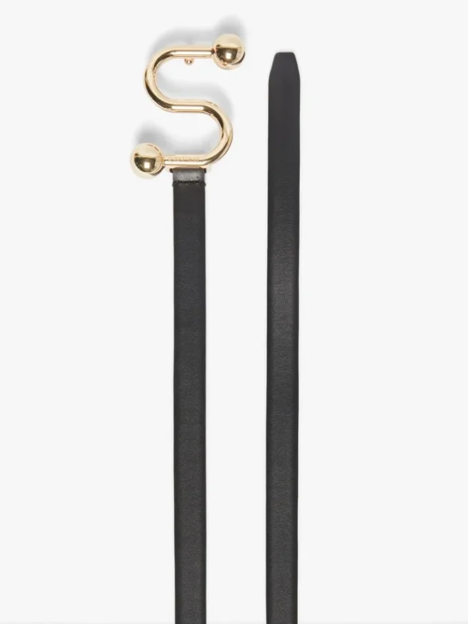 Sportmax-Monogramm-Gürtel mit Schnalle, schwarz Sportmax-Monogramm-Gürtel mit Schnalle, schwarz