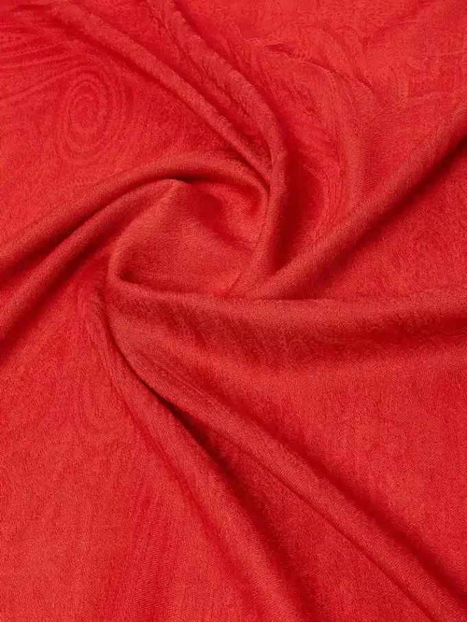 Stola aus Jacquard-Garn aus Wolle und Seide, rot
