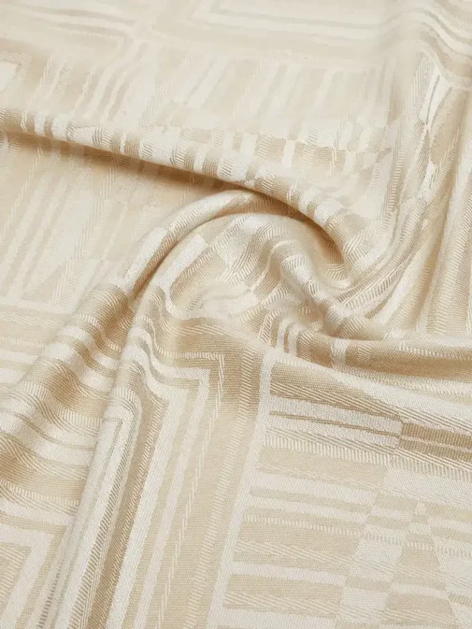 Stola aus Jacquard-Wolle und Seide, taubengrau Stola aus Jacquard-Wolle und Seide, taubengrau